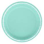 8.5" 20ct Solid Dinner Paper Plates Turquoise - Spritz™