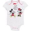 Disney Minnie Mouse Princess Ariel Baby Girls Bodysuit Graphic T-Shirt Mesh Skirt and Leggings 4 Piece Layette Set - 3 of 4