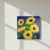 24 x 24 Inch Decorative Blue Sunflower Canvas Art by Manual Woodworkers and Weavers - 2 of 3