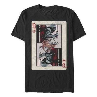 Men's Star Wars Darth Vader Death Star Playing Card T-shirt - Black ...