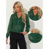 INSPIRE CHIC Women's Zip Up Long Sleeve Mesh Sheer Hoodie Bomber Jackets - 2 of 4