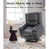 Spacious Oversized Electric Power Lift Recliner - Faux PU Leather with Heat & Massage, Adjustable Reclining Design, Ideal for Elderly - 4 of 4