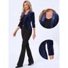 INSPIRE CHIC Women's Velvet Lapel Collar Open Front Blazers - 2 of 4