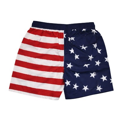 HEAT Swimwear Little Boys American Flag Board Shorts Swimsuit, Flag, 4 — фото 3