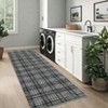 Washable Rug Modern Plaid Rug Non Slip Non Shedding Rug Low Pile Rugs Foldable Indoor Carpet for Living Room Bedroom Study Room Guest Room Playroom - 3 of 4