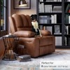 Leather Recliner Chair, Manual Recliner w/Comfortable Arms and Cup Holders for Living Room CF8011 - 3 of 4