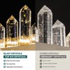 Ludomide 39" Crystal Chandelier, Modern Rectangular 3-Color Gold Pendant Light Fixture, Dining Room & Kitchen Island Chandelier Lighting - 2 of 4