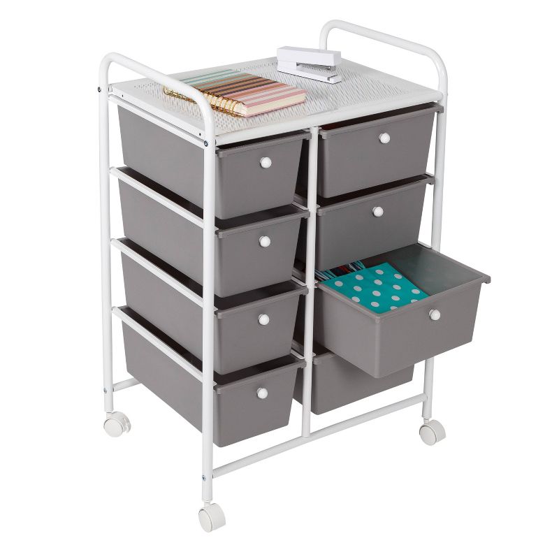 Honey-Can-Do 8 Drawer Rolling Cart White/Gray, 2 of 10