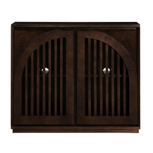 Resenkos Mid-Century Fluted Sideboard with 2 Outlet Holes - - 1 of 4