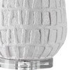Uttermost Caelina Textured White Table Lamp – 26.5” Aged Ceramic Base with Crystal Foot and Linen Shade - 4 of 4