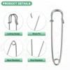 Unique Bargains Durable Sewing Upholstery Spring Lock Blanket Bulk Large Safety Pins 30 Pcs - 2 of 4
