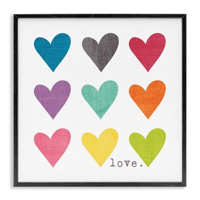 Stupell Industries Alternating Patterned Hearts, 24" x 24"