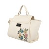 Harry Potter Deathly Hallows Floral Art Women's White Handbag - 3 of 4