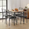 Dining Table Set for 4, Rectangle Kitchen Table with 4 Chairs Set for 4 - 2 of 4