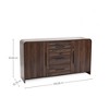 LuxenHome Modern Walnut Finish Sideboard, Engineered Wood Storage Cabinet with Rounded Corners - 3 of 4
