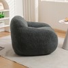 Lyngins Large Faux Fur Bean Bag Chair with Armrest, Ergonomic Lazy Chair with Memory Foam, No-Assembly Accent Chair, Bean Bag Sofa for Adults - 3 of 4