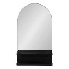 18" x 30" Astora Arch Decorative Wall Mirror with Shelf Black - Kate & Laurel All Things Decor: Frameless, Poplar Wood, Modern Design - image 2 of 4