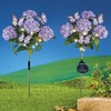 Collections Etc Solar Powered Hydrangeas and Butterflies Stakes - Set of 2 - 2 of 2