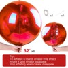 PartyWoo Foil Balloons Red Round 32 Inch 6 pcs - 4 of 4
