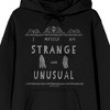 Beetlejuice I Myself Am Strange And Unusual Long Sleeve Men's Black Hooded Sweatshirt - 2 of 3