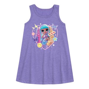 Girls' - LOL Surprise! - Candylicious, Butterflies, & Hearts Graphic Sleeveless Aline Dress - 1 of 3