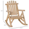 Aghana Digitals Natural Fir Wood Adirondack Rocker: Rustic Outdoor Rocking Chair with High Back, - 2 of 4