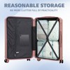 Lyngins 3-Piece Vertical Stripe Family Hardside Luggage Set – 20" Carry on Luggage, 24" & 28" Spinner Suitcases, Waterproof Anti-Scratch ABS Shell - 3 of 4