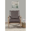 Alpine Furniture Artica Chair, Grey with Iron Brush Natural Frame - 4 of 4