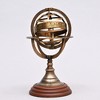 TopComfy Decorative Object Brass Armillary Sphere with Wood Base for Desk or Shelf Display, Gold, 5.25"*5.25"*8.5" - 4 of 4