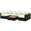 Outsunny 7-Piece Outdoor Wicker Sofa Set, PE Rattan Sectional Furniture Patio Couch w/ Acacia Top Coffee Table & Cushion for Garden, Backyard, - 4 of 4