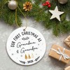 First Christmas as Grandparents Ornament 2025 - New Grandma and Grandpa Ornaments - Baby Announcement - 4 of 4