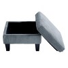 INFURNIC Sofas L Shaped Sofa with Padded Corduroy Modern Luxury Multi-functional Design for Living Room Apartment, Grey, 88.18"*23.43"*31.5" - 2 of 4