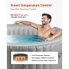 VEVOR Inflatable Hot Tub, 4 to 6 Person Capacity, 81.9 x 26in Round Portable Outdoor Spa, with 130 Soothing Jets, Headrest, LED Light, Cover,Grey - 4 of 4