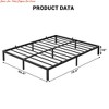 Twin Size/Full Size/Queen Size Metal Platform Bed Frame - 6/10 Inch Heavy Duty, Noise-Free Foundation - 3 of 4