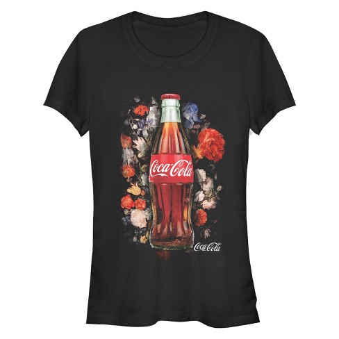Junior's Cola Bottle Floral Print T-shirt : Target