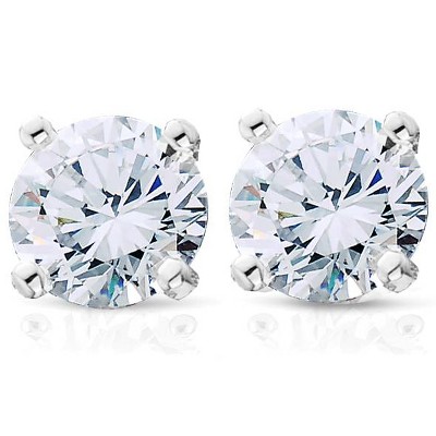 Pompeii3 7/8ct Diamond Studs 14K White Gold