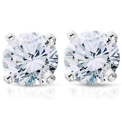 Pompeii3 3/8ct Round Brilliant Cut Diamond Stud Earrings in 14K White Gold