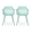 GDFStudio Airyanna Outdoor Modern Resin Dining Chairs (Set of 2) - 2 of 4