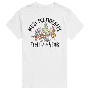Men's - Winnie the Pooh - Christmas Most Wonderful Time of the Year Short Sleeve Graphic T-Shirt - 1 of 4