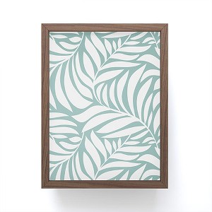 Heather Dutton Flowing Leaves Seafoam Framed Mini Art Print 4" (H) x 3" (W) x 1" (D) - Society6 - 1 of 3