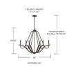Capital Lighting Clive 6 - Light Chandelier in  Carbon Grey/BlackIron - 4 of 4