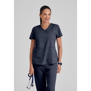 Grey's Anatomy by Barco Classic- Women's Aubrey 2-Pocket V-Neck Scrub Top - 1 of 4