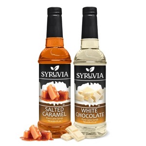 Syruvia Coffee Flavors Variety Pack: Salted Caramel & White Chocolate 25.4 fl oz Syrup - 1 of 4
