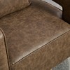 PAGED Swivel Accent Chair Modern Comfy Sofa Chair with Weathered Base, Open Back Barrel Chair for Living Room - 4 of 4