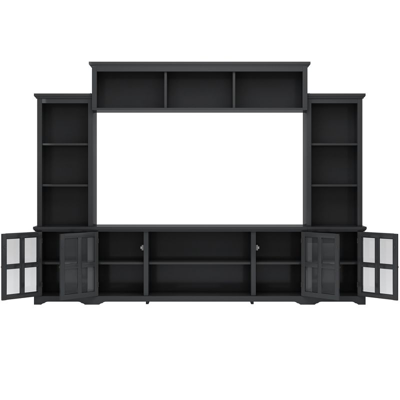 104" Minimalism Style Entertainment Wall Unit with Bridge, Modern TV Stand for TVs Up to 70" - ModernLuxe, 5 of 13