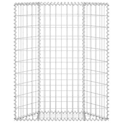 vidaXL Raised Garden Bed Gabion Retaining Wall Flower Bed Galvanized Steel - 31.5" x 7.9" x 39.4"
