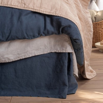 100% French Linen Bedskirt - Twin XL - Baltic | BOKSER HOME