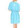 LA LEELA Women's House Daily Routine Evening Wear Loungewear Solid Casual Relaxed Caftan Cover Up Dresses for Women Plus Size One Size Blue, Solid - 4 of 4