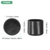 Unique Bargains Non-Slip PVC Chair Leg Caps Floor Protectors for Folding Chairs Black - 3 of 4