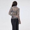 Women's Printed Button Long Sleeve Blouse - Wild Fable™ Gray - 2 of 4